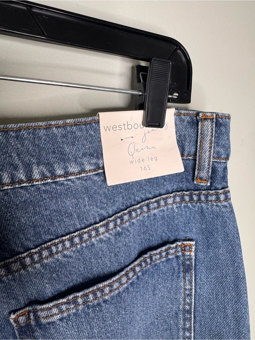 Westbound NWT Women’s Wide Leg Retro  Medium Wash Denim Jeans - Size 16S - Picture 7 of 11